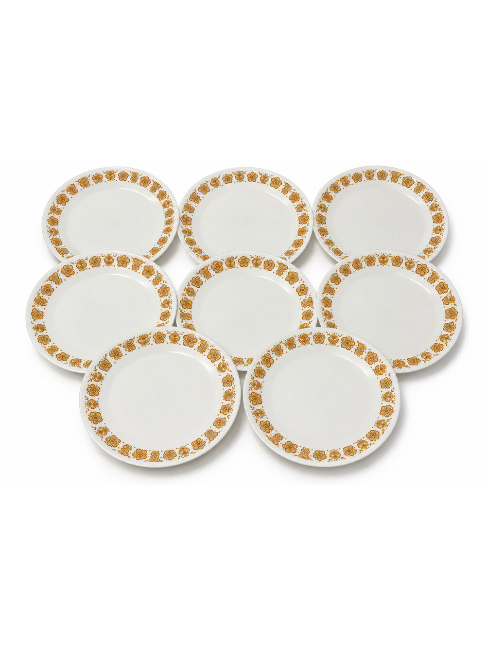 Vintage Corelle Butterfly Gold 10.5" Dinner Plates Set of 8 Corning USA